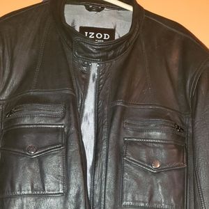 Izod leather jacket.     Sz lrg